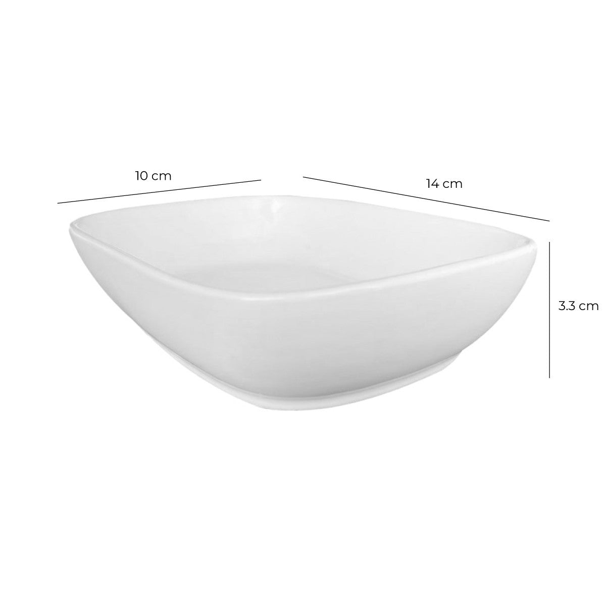 Set De 4 Plato Rectangular 14 X 10 X 3.3 Cm Linea Tower