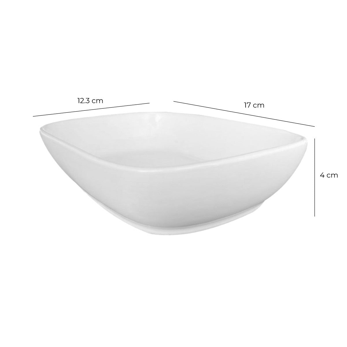 Plato Porcelana Rectangular 17x12.3x4 Cm Linea Tower