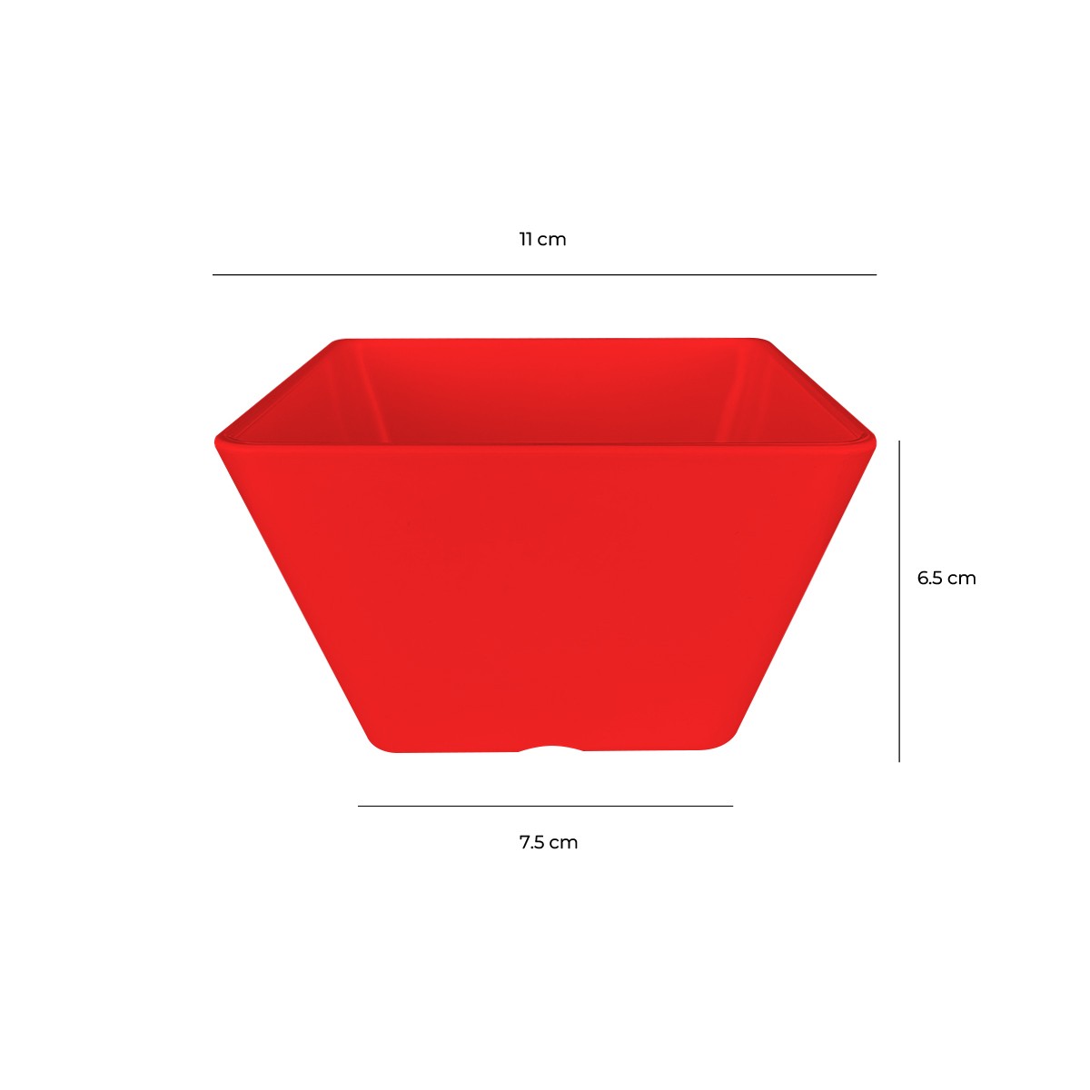 Pocillo Cónico Cuadrado Rojo 11 Cm