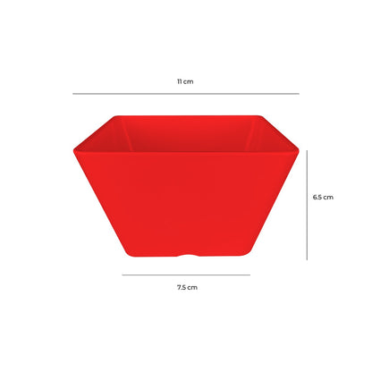Pocillo Cónico Cuadrado Rojo 11 Cm