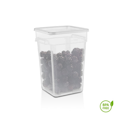 Pack Recipiente Cuadrado Polipropileno 20.8 Lt Con Tapa Transparente