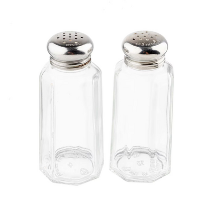 Salero y Pimentero De Vidrio 2 Oz