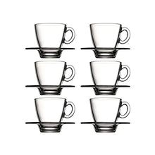 Set De 6 Tazas De Te Con Platillo 215 Cc Linea Aqua
