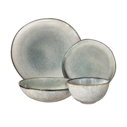 Set Vajilla 18 Piezas Cerámica Gris Linea Oslo