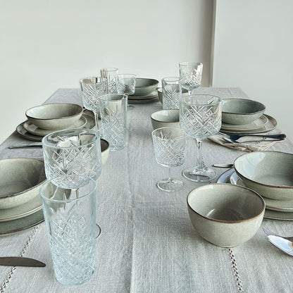 Set Vajilla 18 Piezas Cerámica Gris Linea Oslo