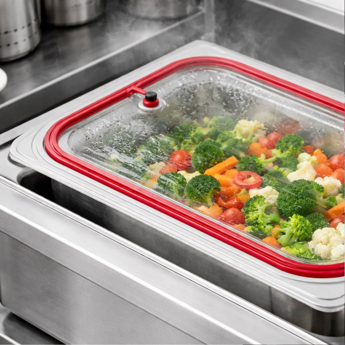 Tapa Contenedor Gastronomico Policarbonato GN 1/1 Con Silicona