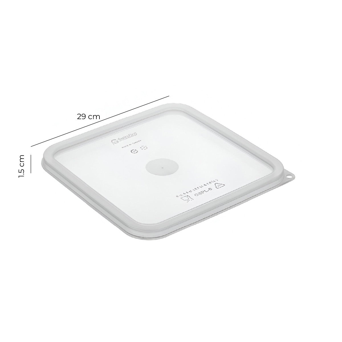 Tapa Transparente Para Recipiente Polipropileno 11.4 17.2 Y 20.8 Litros