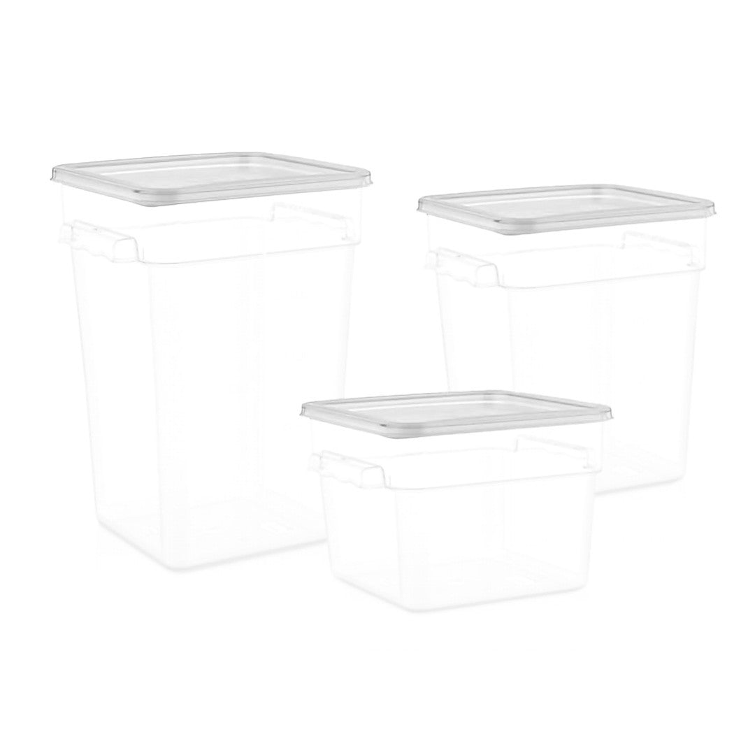 Tapa Transparente Para Recipiente Polipropileno 11.4 17.2 Y 20.8 Litros