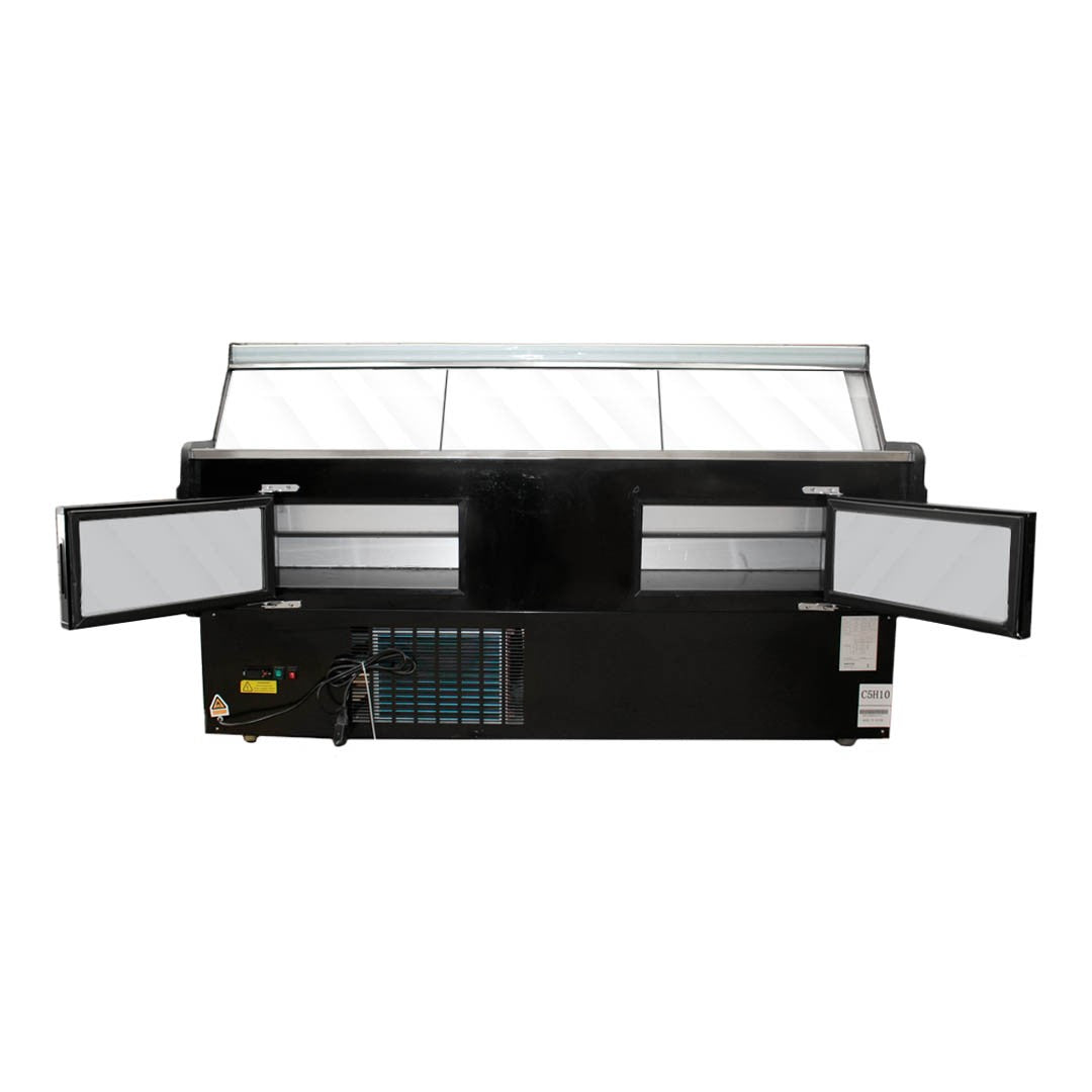 Vitrina Roticera Carnicera Con Apertura Frontal Y Bodega 1.5 Mts Norkalt